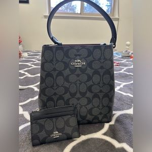 Coach bucket bag and wallet